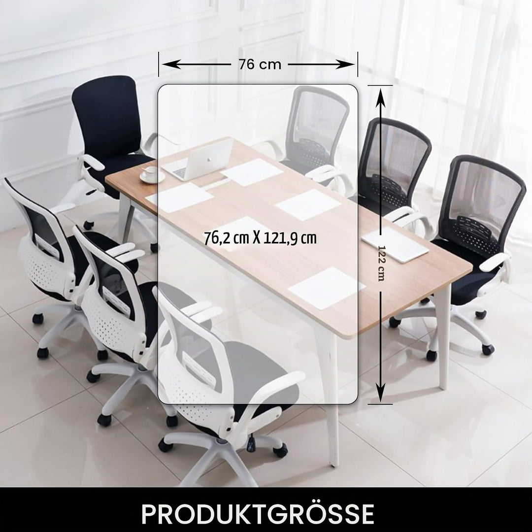 Kuyal Clear Stuhlmatte für Harte Böden76x120cm transparente Fussmatten Holz- / Fliesenschutzmatte fü