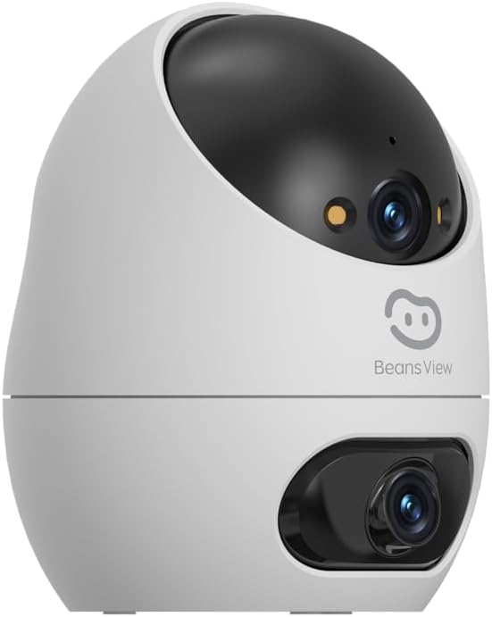 Beans View 2K+2K (3MP+3MP) Innenkamera Zwei Objektiven für Überwachung und Sicherheit, 2,4 GHz WLAN,
