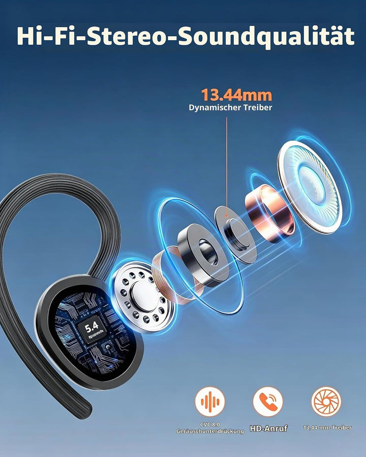 Bluetooth Kopfhörer, Kopfhörer Kabellos Bluetooth 5.4, 128 Std Spielzeit Kabellose Kopfhörer mit 4 E