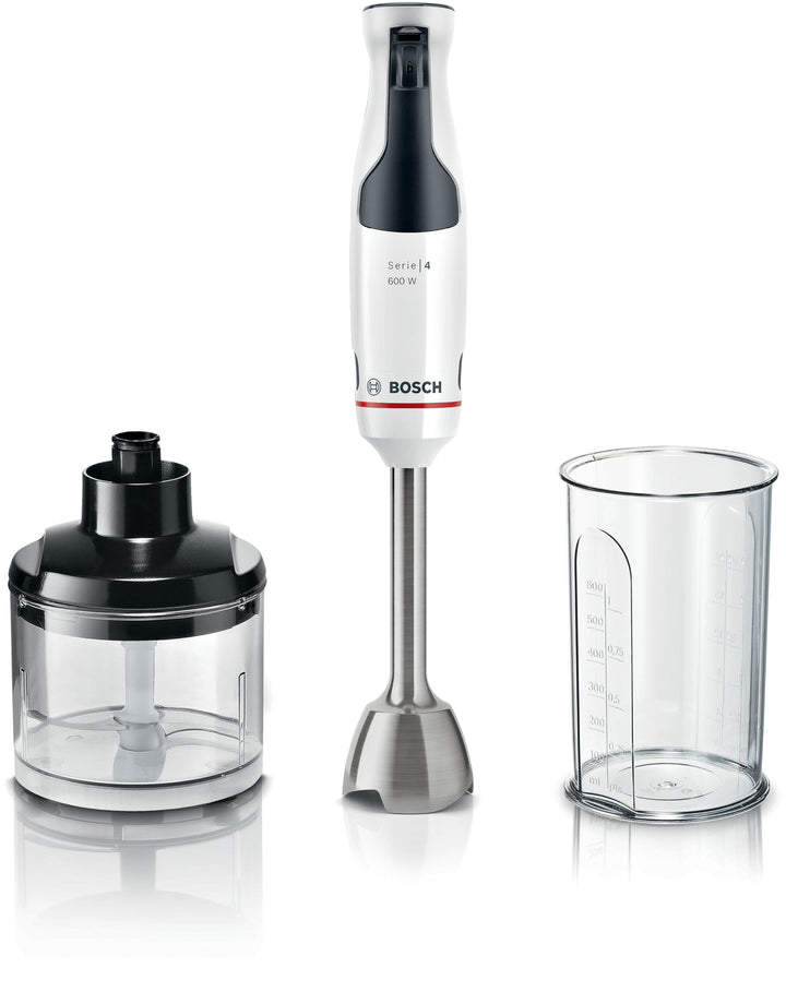 Bosch Stabmixer ErgoMaster Serie 4 MSM4W220, Zerkleinerer, einhändig bedienbar, Edelstahl-Klingen, v