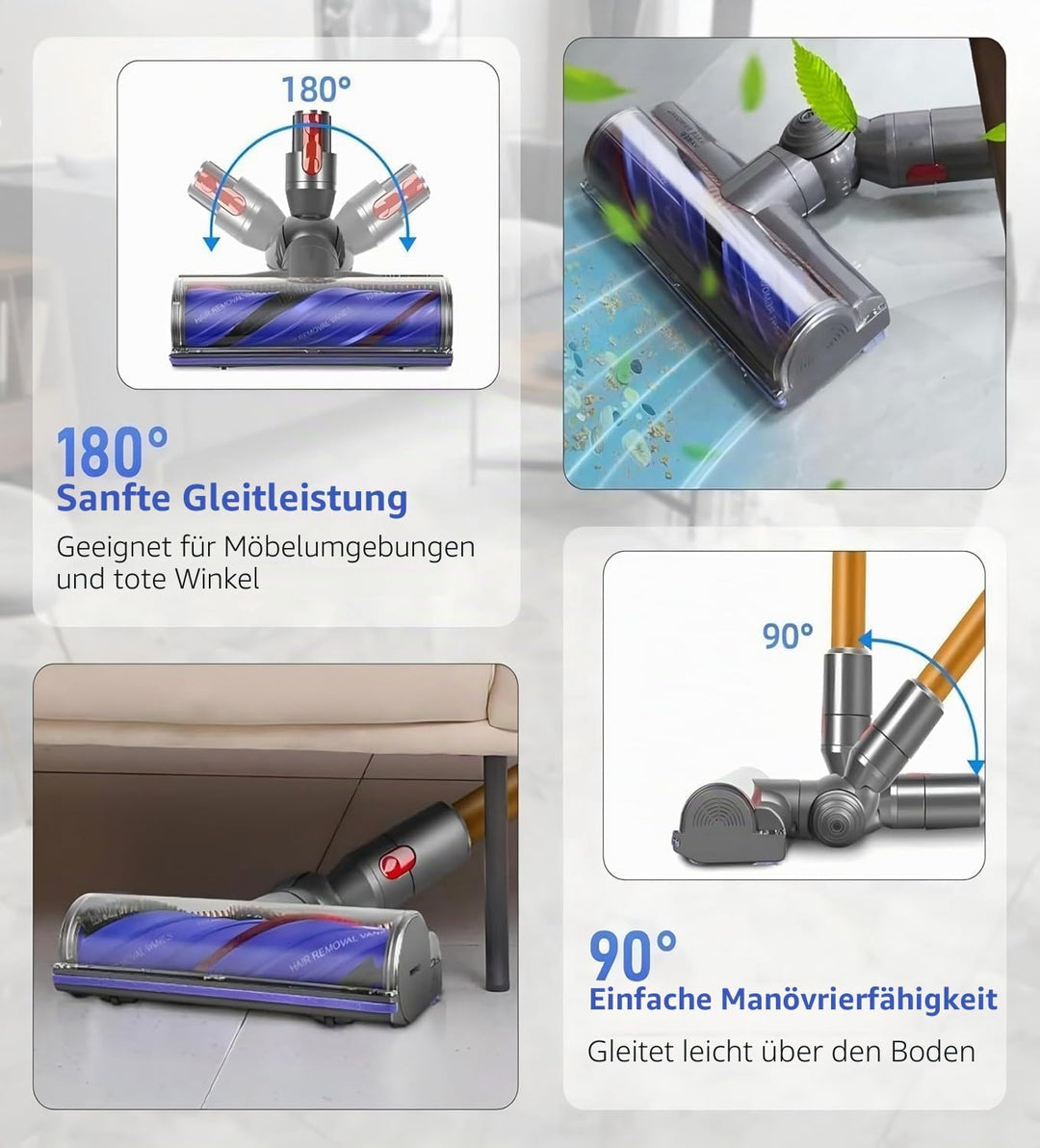 Ersatz-Staubsaugerkopf, verhedderungsfrei, kompatibel mit Dyson V7, V8, V10, V11, V15, SV10, SV11, S