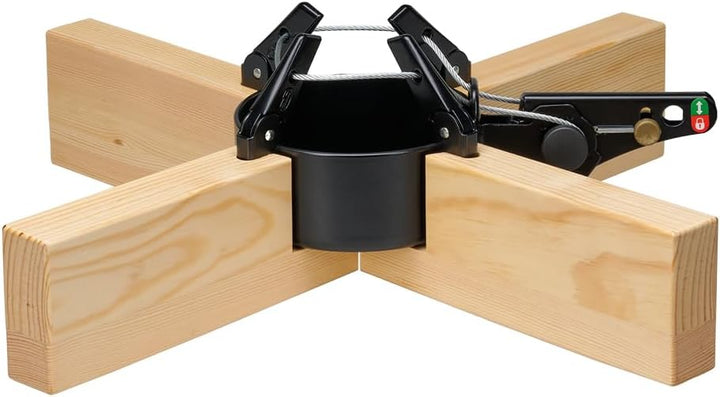 Krinner Design Christbaumständer Kopenhagen Kiefer Holz Weihnachtsbaumständer 50cm für Baumhöhen bis