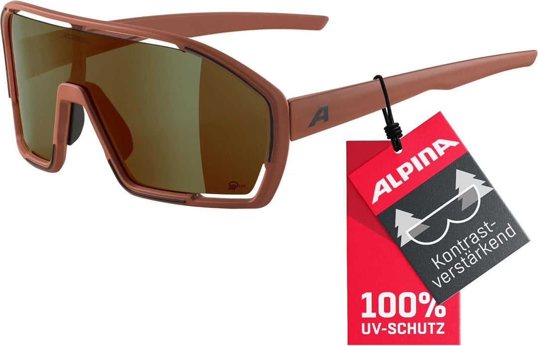 ALPINA ROCKET BOLD Q-LITE - Verspiegelte, Kontrastverstärkende & Beschlagfreie Sport- & Fahrradbrill