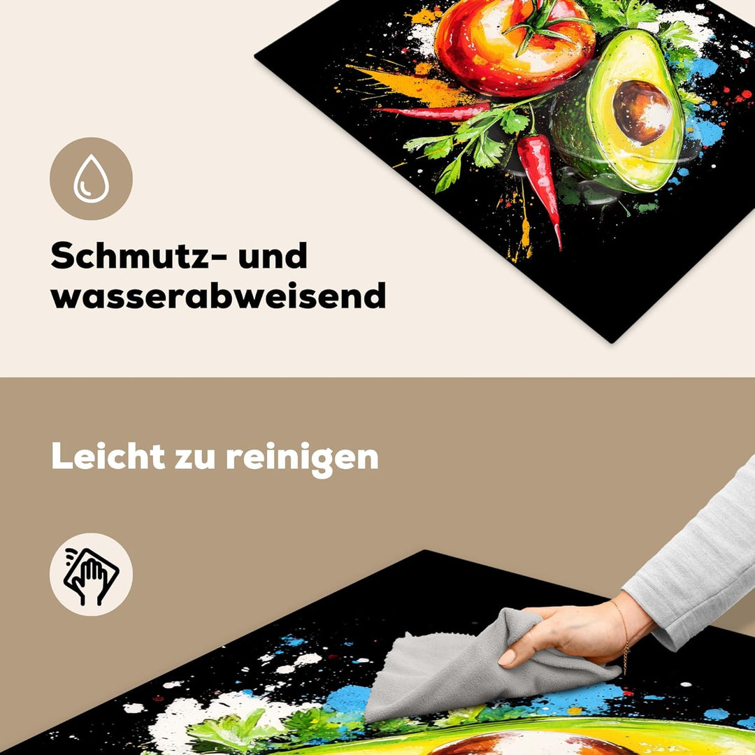 Herdabdeckplatte 70x52 cm Einteilig Ceranfeld Abdeckplatte für Induktionsschutz Ceranfeldabdeckung V