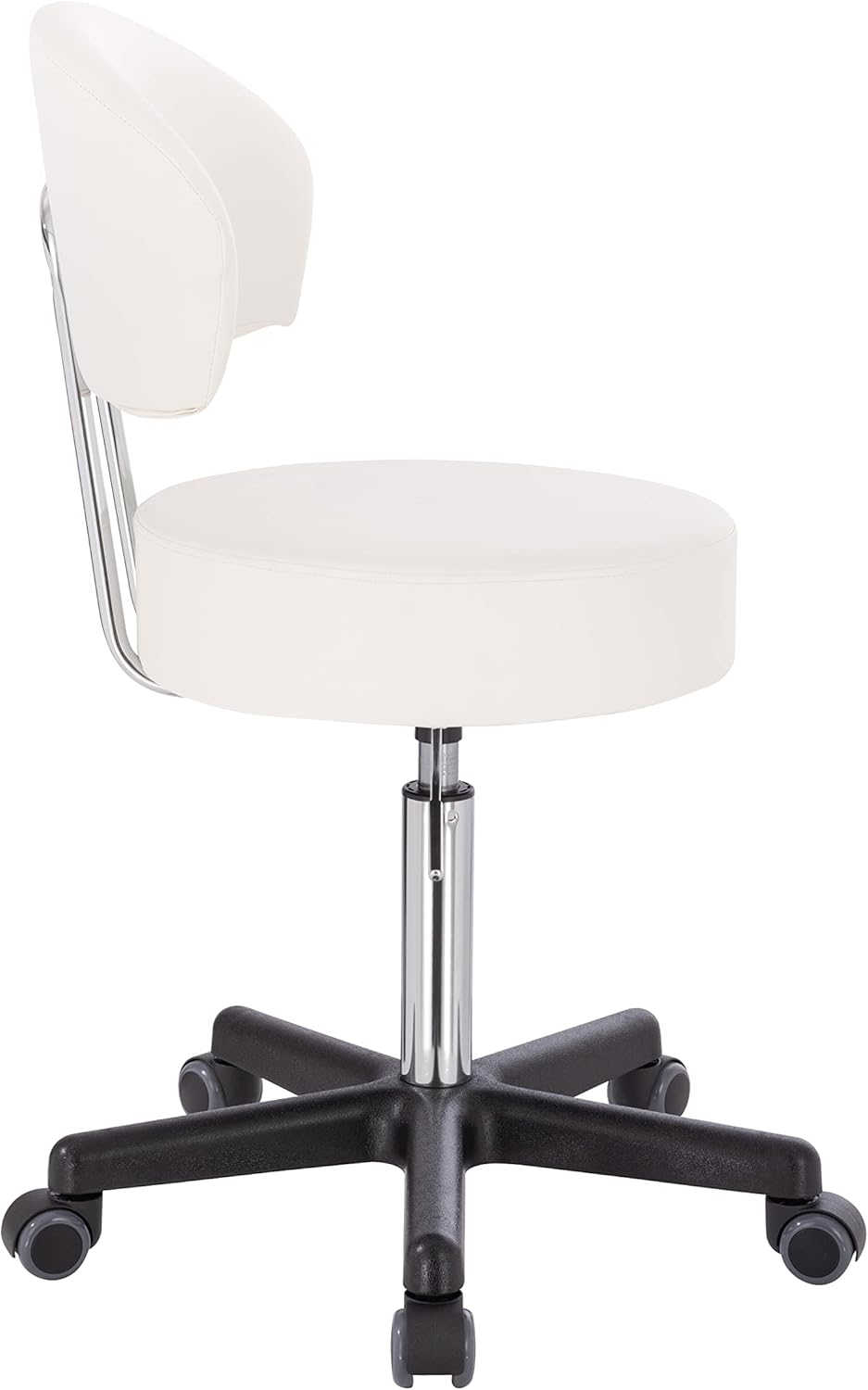 Profi Rollhocker XL mit Rückenlehne - grosse Sitzfläche - Sitzhöhe verstellbar bis über 70 cm - Arbe