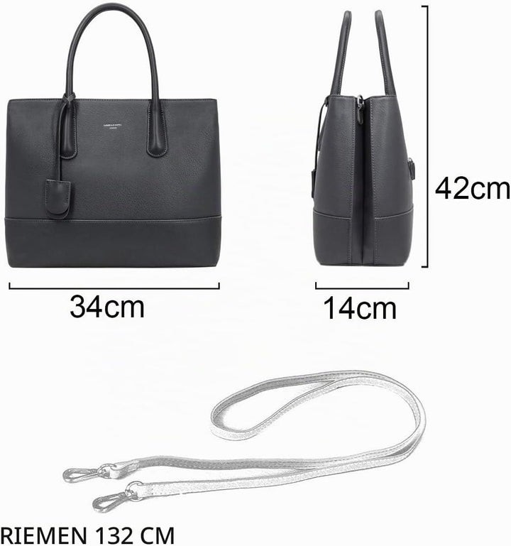David Jones - Damen Grosse Handtasche Henkeltasche - Tote Shopper Bag PU Echtes Leder Stil - Multi P