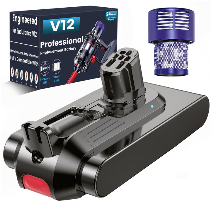 V12 Akku für Dyson V12, Akku für V 12 Detect Slim SV20 SV26 SV30 SV34 SV35 SV46 965470-01 394167-1 3