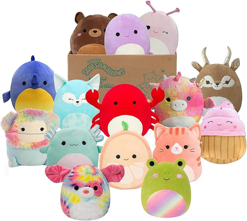 Squishmallows SQCR04665 - Mystery Box, enthält 3x 20cm Überraschungs-Squishmallows, offizielles Jazw