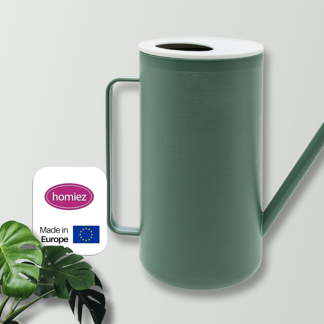 homiez Giesskanne Mug 1500ml 1,5l für Zimmerpflanzen/Balkon/Drinnen aus Kunststoff, mit langem Ausgi