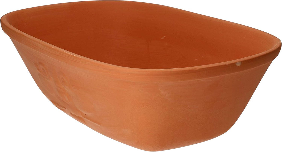 MamboCat Terrakotta-Topf Berti zur Brot-Aufbewahrung I 100% Natur Ton-Behälter mit Deckel hält Toast