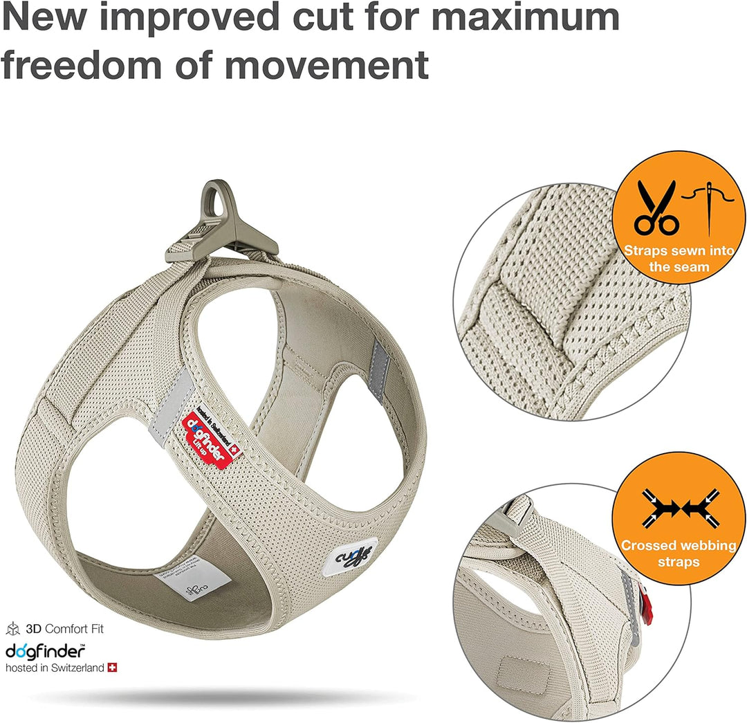 Vest Harness curli Clasp Air-Mesh Light-Tan S Beige (Light Tan) S Einfarbig, Beige (Light Tan) S Ein