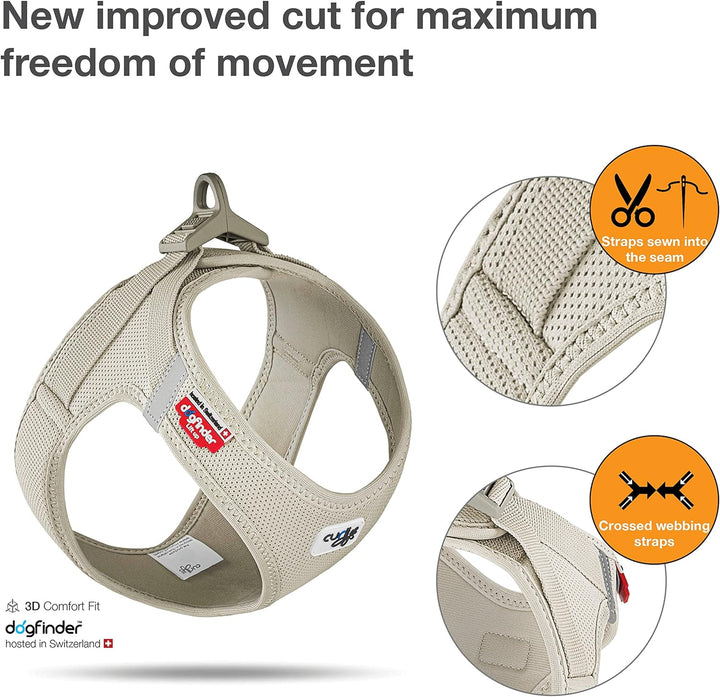 Vest Harness curli Clasp Air-Mesh Light-Tan S Beige (Light Tan) S Einfarbig, Beige (Light Tan) S Ein