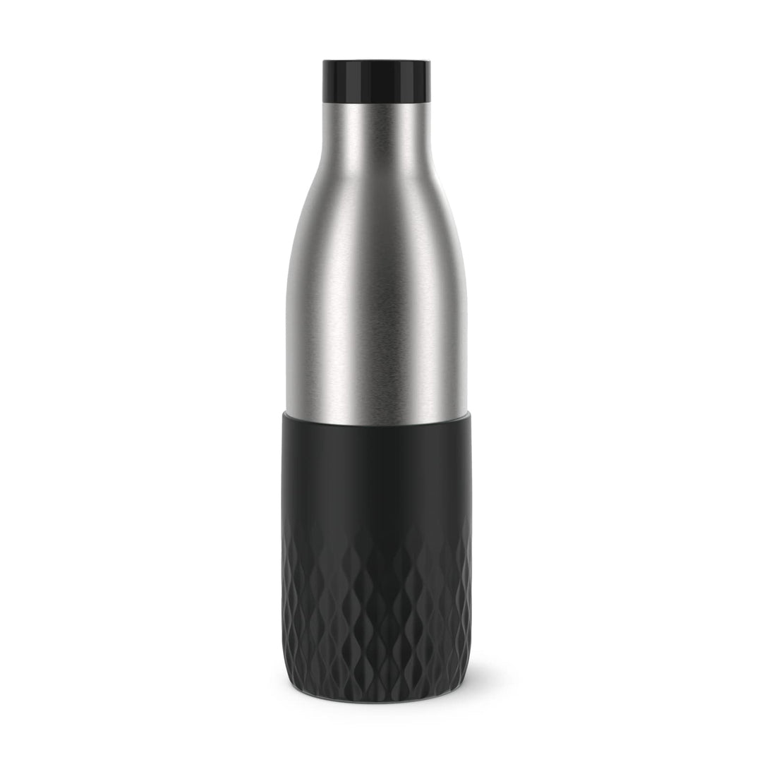 Emsa N31111 Bludrop Sleeve Trinkflasche | 100 % dicht | Quick-Press Verschluss | Ergonomischer 360°