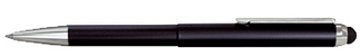 Heri Stempelkugelschreiber Stamp&Touch Pen 3 in 1 Für Smartphones, Tablets, Touchphones, schwarz, Sc