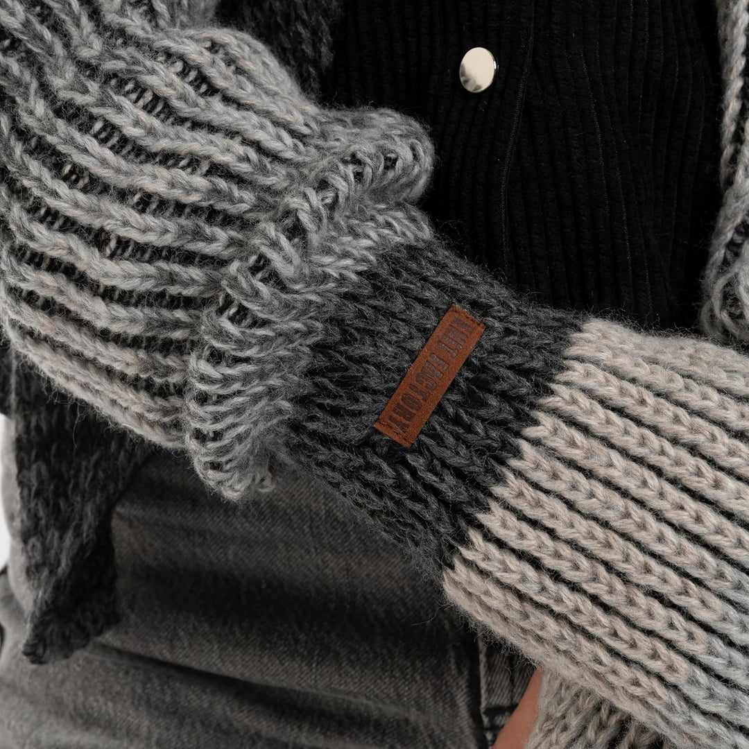 KNIT FACTORY - Remy Gestrickte Armwärmer - Winter Armstulpen - Handgelenkwärmer - Lange Handschuhe -