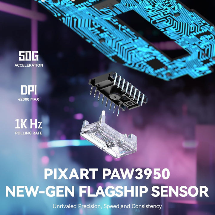 VGN GAMEPOWER x Attack Shark X3MAX PAW3950 Kabellose Gaming-Maus Superlight, 42000DPI, 49g Ultraleic