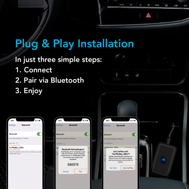 Wireless Android Auto Adapter Nano-Serie - Sofortige Verbindung vom Smartphone zum Bildschirm - Klei