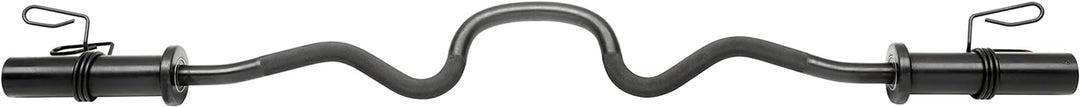 Oly. Super SZ-Hantelstange Curl Curlstange inkl. Federverschlüssen 50/51 mm Black
