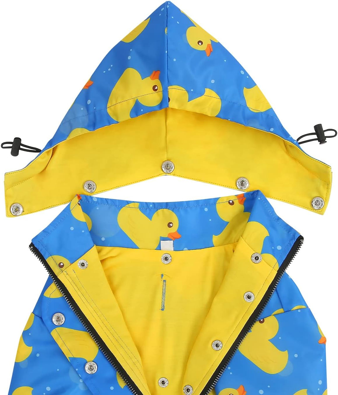 HDE Hunde-Regenmantel, doppellagig, Reissverschluss, Regenjacke mit Kapuze für kleine bis grosse Hun