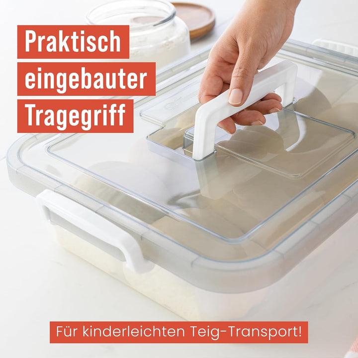 Chef Pomodoro Pizzaballenbox – Pizza Box – Pizzaballenbox mit Deckel – Pizzabox – Pizzateigbehälter