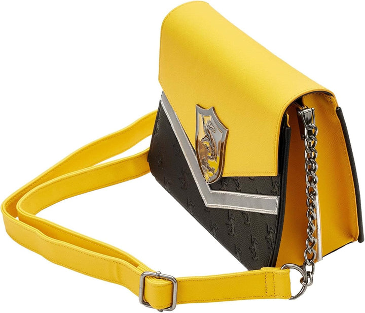 Loungefly Harry Potter Hufflepuff Kettenriemen Umhängetasche, Mehrfarbig ys/m, ys/m