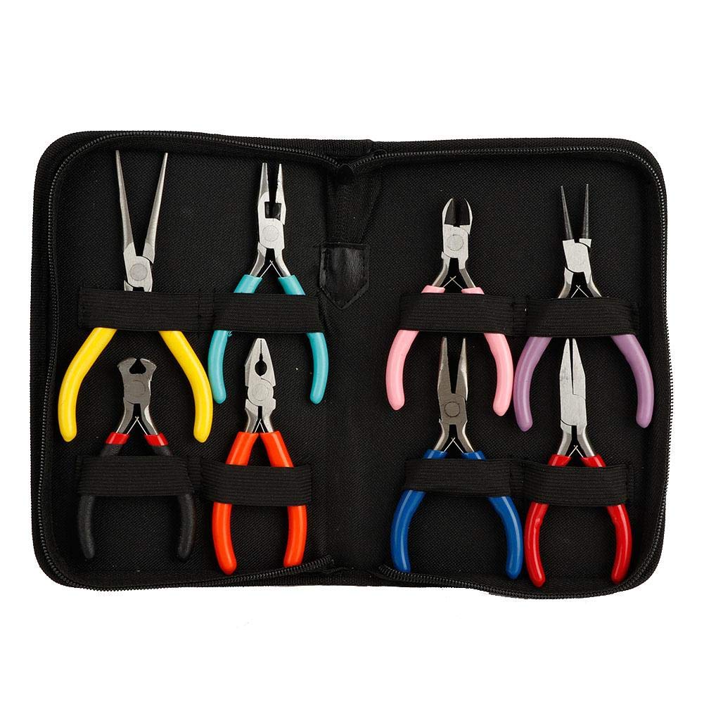 Stahl Mini Zangen, 8 teile/satz Professionelle Schwere Zange Set, Lange/Runde/Flachzange Schmuck Tra