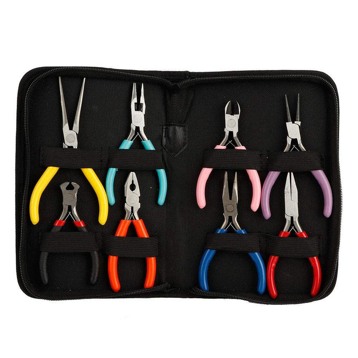 Stahl Mini Zangen, 8 teile/satz Professionelle Schwere Zange Set, Lange/Runde/Flachzange Schmuck Tra