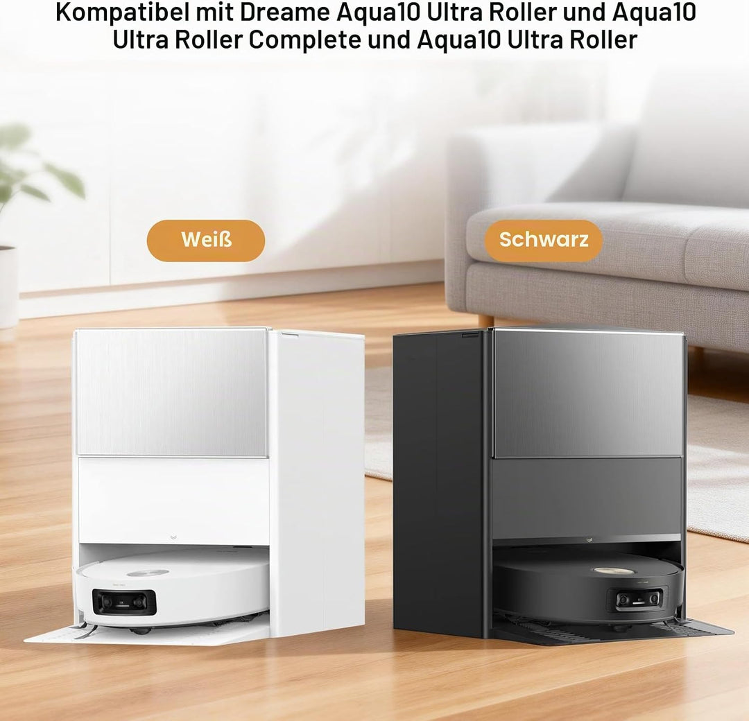 17 Stück Zubehör für Dreame Aqua10 Ultra, 1 Hauptbürste 1 Rollen-Wischtuch, 2 HEPA-Filter, 4 Seitenb