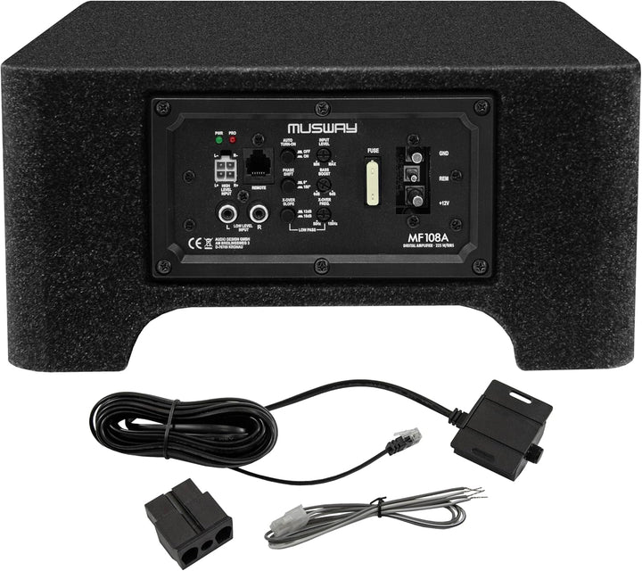 Musway MF108A - AKTIVES SUBWOOFER-System IN FLACH-BAUWEISE (DOWNFIRE) MIT 20 cm (8“) SUBWOOFER