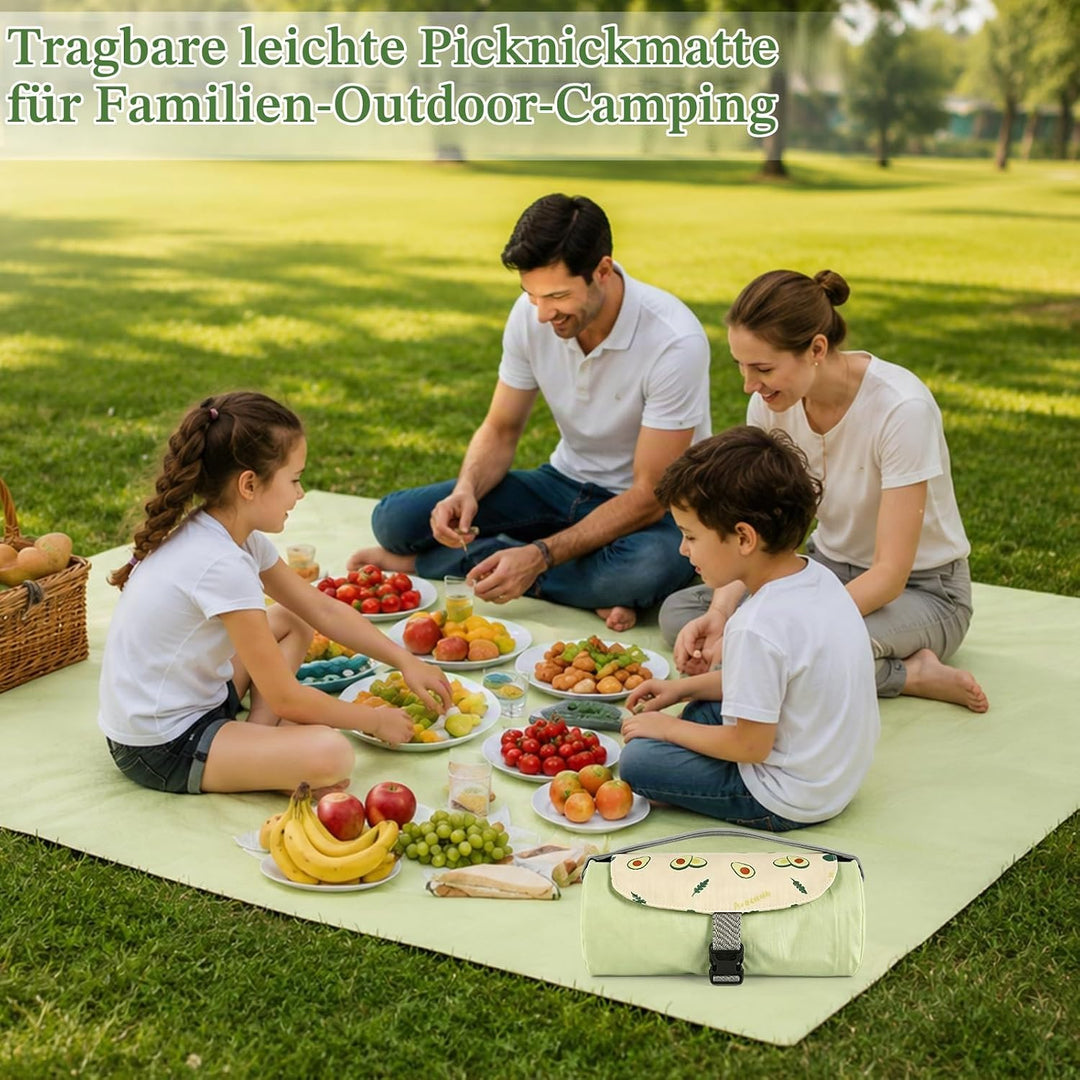 Wasserdichte Picknickdecke (150 × 210 cm),mit Tragegriff für einfachen Transport,diese sandabweisend
