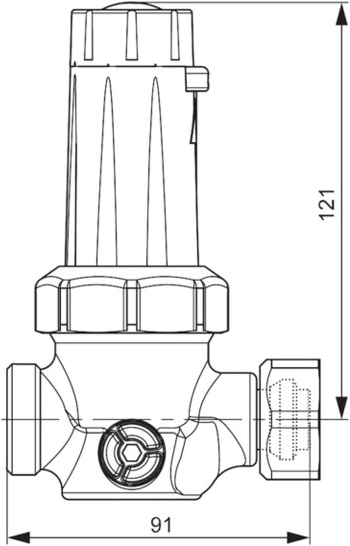 AEG Haustechnik 74371 Druckminderventil DMV/ZH 1, Messing Druckminderventil Zubehör, Druckmindervent