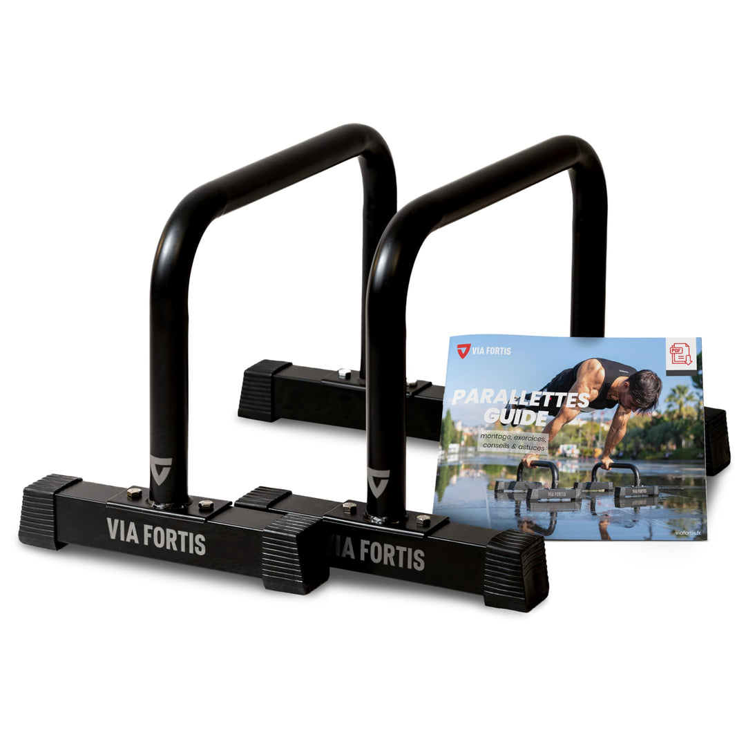 VIA FORTIS - Premium Paralettenstange - Extrem Stabiler und Leichter Stahl - Leicht transportierbar