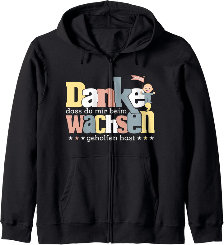 Danke dass du mir beim wachsen geholfen hast Tagesmutter Kapuzenjacke