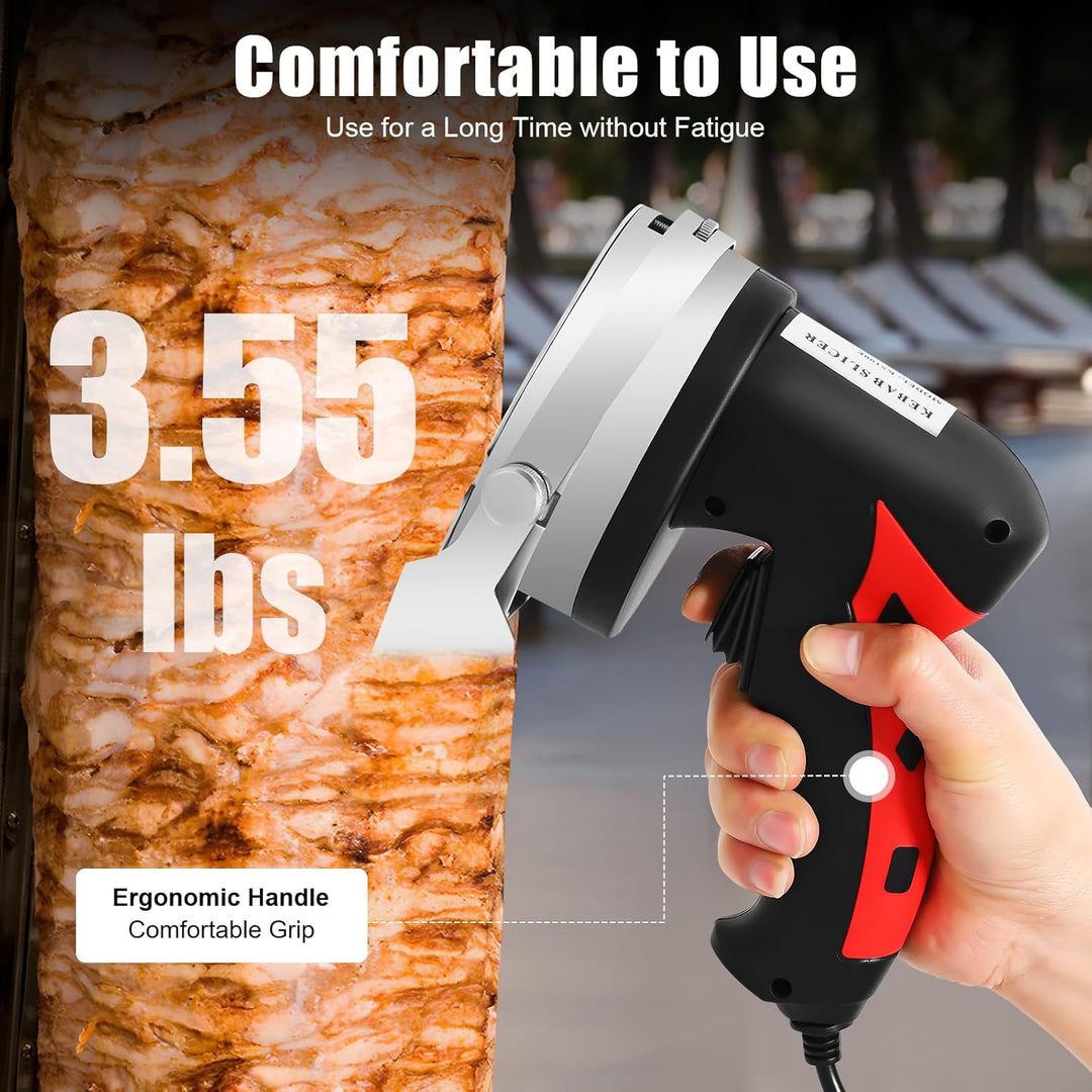 Elektrisches Grillmesser, 80 W, elektrisch, tragbar, Grillmesser, Fleischschneider, Kebab aus Edelst