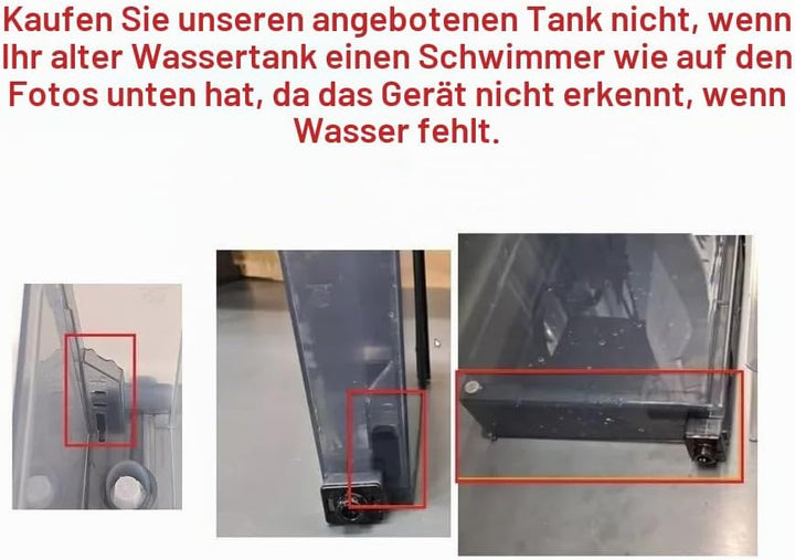 Wassertank mit Griff Gray Water Tank Container With Black Handle Compatible With Philips Espresso &