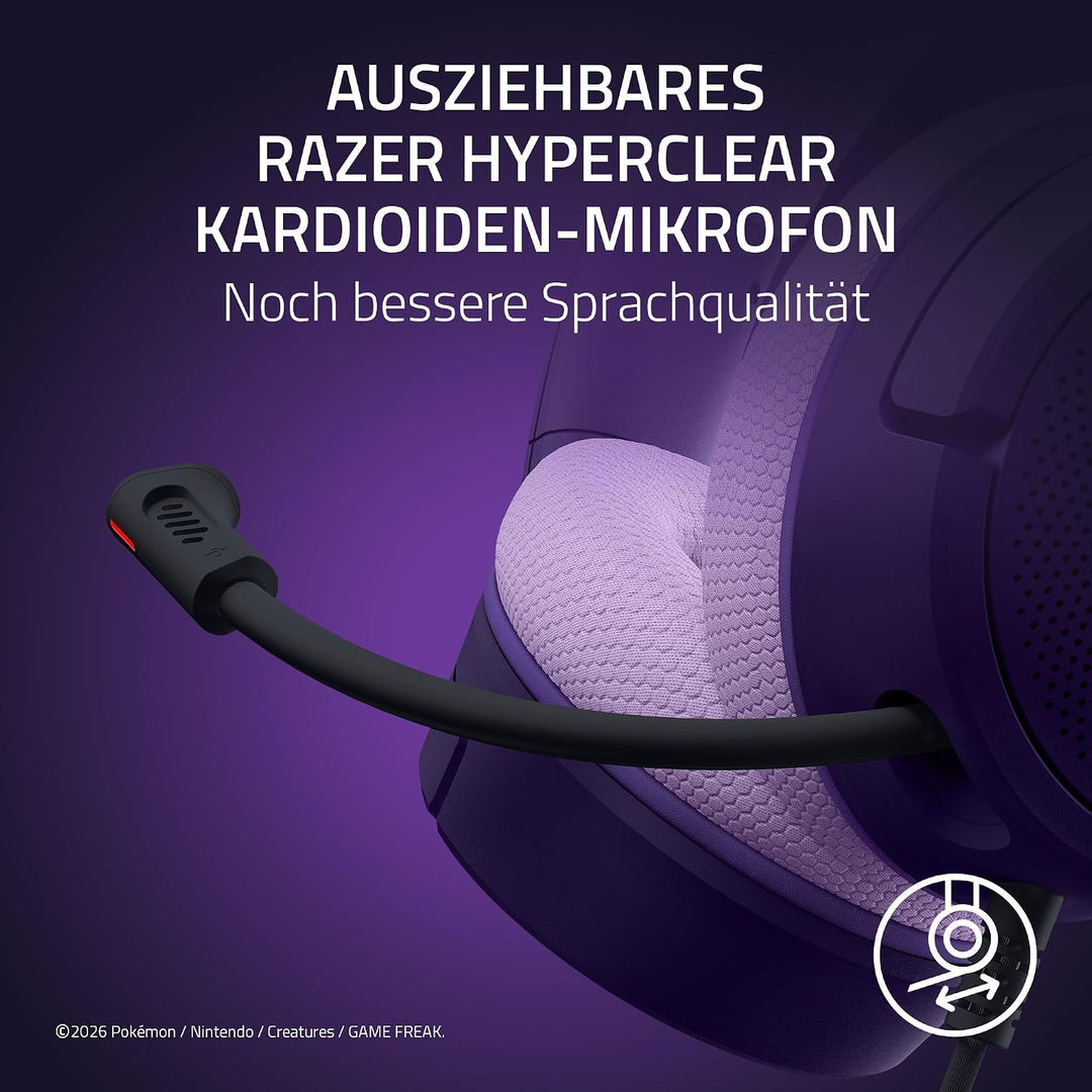 Razer Kraken V4 X Pokémon Espeon &amp; Umbreon Edition - Kabelgebundenes USB Gaming-Headset - Triforce 4