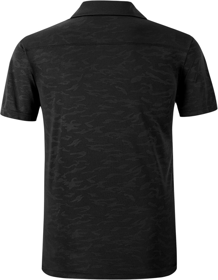 geeksport Poloshirts Herren Kurzarm Tennis Slim Fit Golf Polo Shirt Männer Sport Schnelltrocknend At