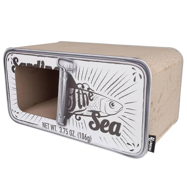District 70 Sardine - Kratzmöbel für Katzen aus Wellpappe - 60 x 30 x 30 cm (Einheitsgrösse) - Weiss