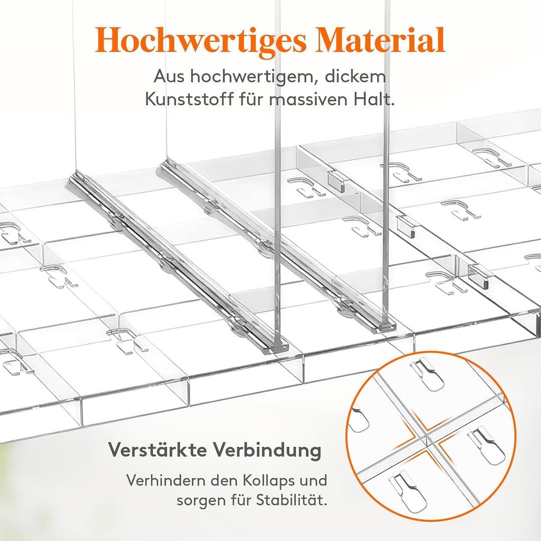 Lifewit 2 Stück Taschen Organizer Schrank mit 8 Trenner, Kunstoff Handtaschen Aufbewahrung, Verstell