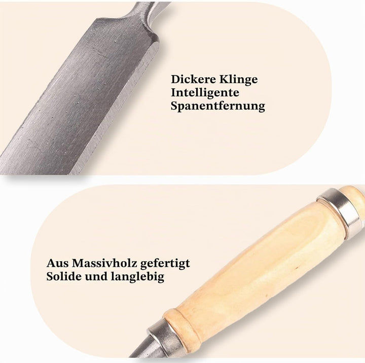 Txmyxgs Schnitzwerkzeug,4 Stück Holz Meissel Set,Stechbeitel Rund Gebogen Hohlbeitel Werkzeuge Set,C