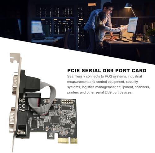 2 Port PCI Express RS232 DB9 Serielle Portkarte für Windows XP, Vista, 7, 8.x, 10, 11 32/64bit für L