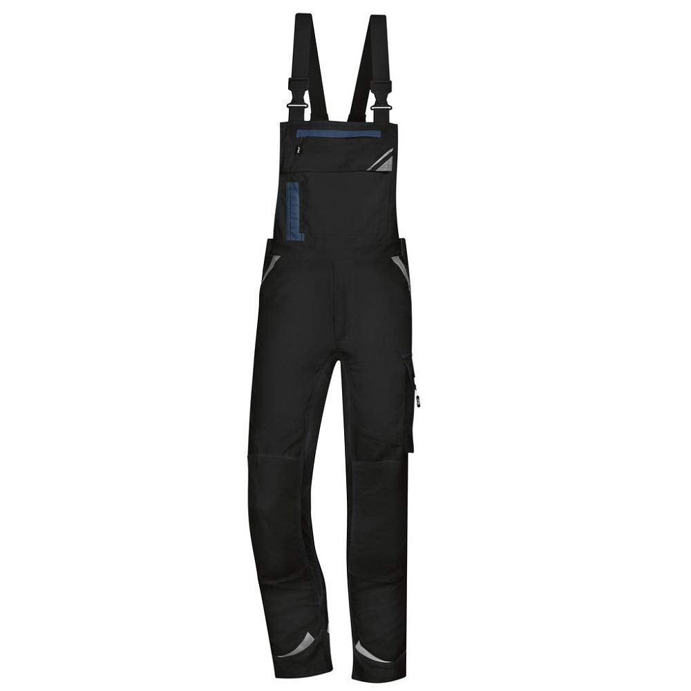 PKA Latzhose Flexolution, optimale Bewegungsfreiheit mit Stretch-Material Schwarz 46, Schwarz 46