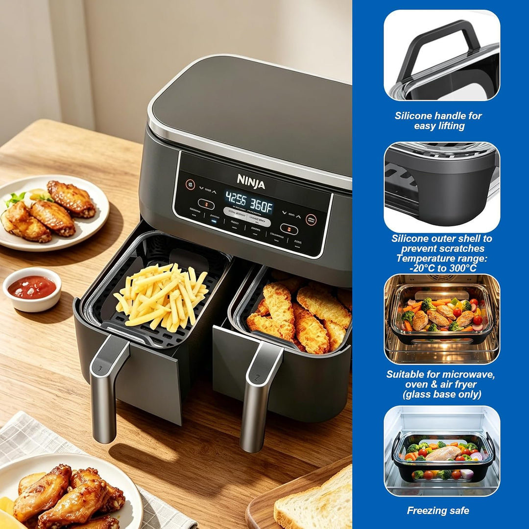 Auflaufform Airfryer für Ninja Heissluftfritteuse AF400EU/DZ400EU/AF500EU/COSORI Heissluftfritteuse