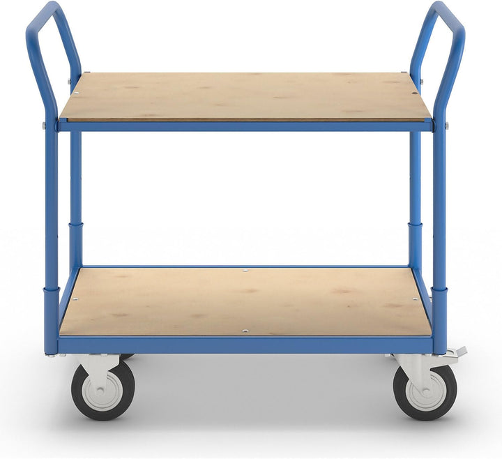 eurokraft | Tischwagen Flex | Tragfähigkeit 200 kg | 2 Etagen