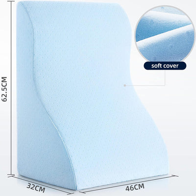 NOFFA Lesekissen für Bett und Sofa - Memory Schaum Keilkissen - Ergonomisches Rückenlehne Kopfkissen