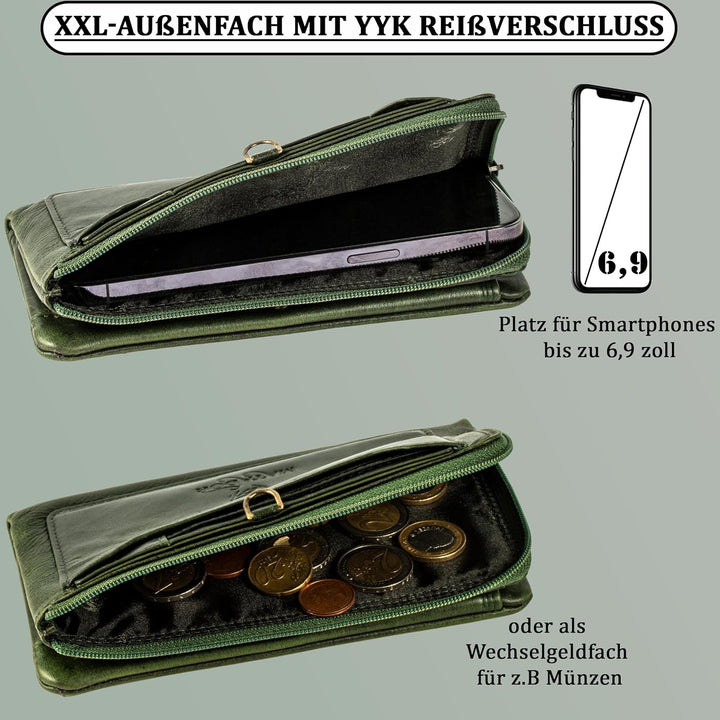 MATADOR |Puebla| Leder Portemonnaie Damen Mittelgross mit edler Geschenkverpackung | Edle Leder Geld