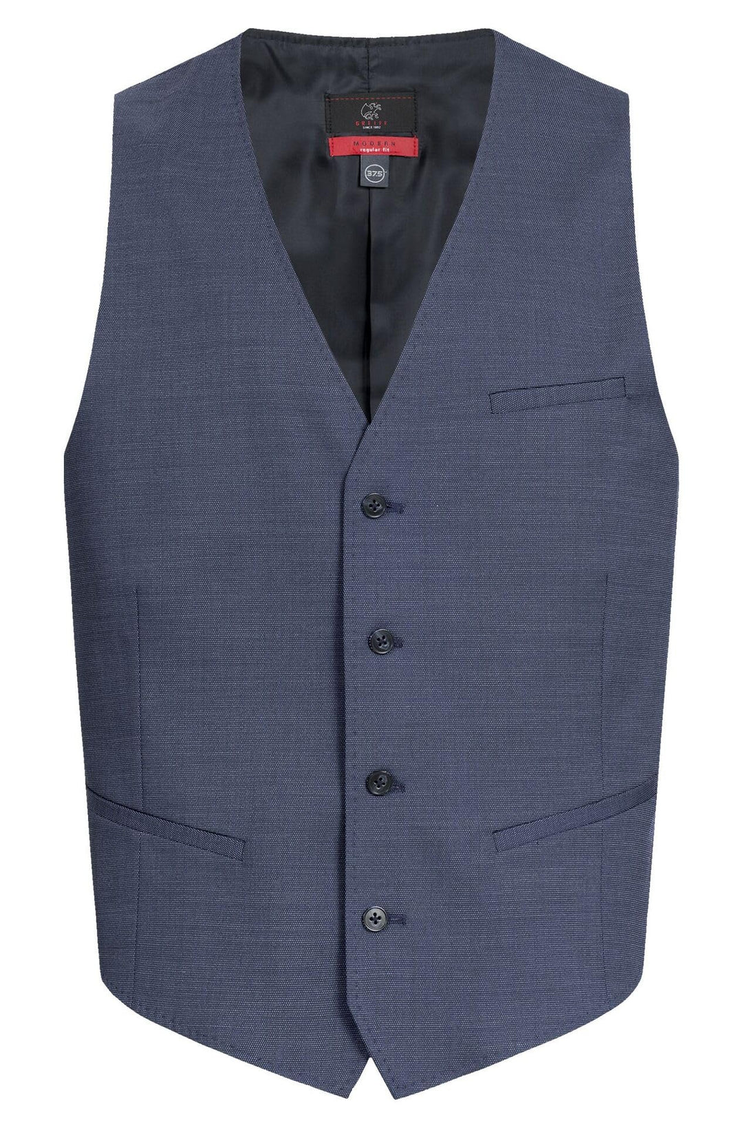 GREIFF Grösse 50 Corporate Wear Modern with 37.5 Herren Weste Regular Fit Schwarz Pinpoint Modell 16