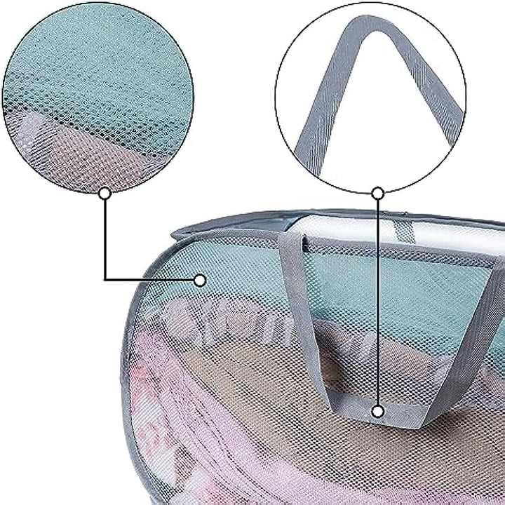 Pop Up Wäschekorb Faltbarer Wäschekorb 2 Stk(36 * 36 * 58 Cm) Wäschetonne Wäschekorb klappbar mit Gr