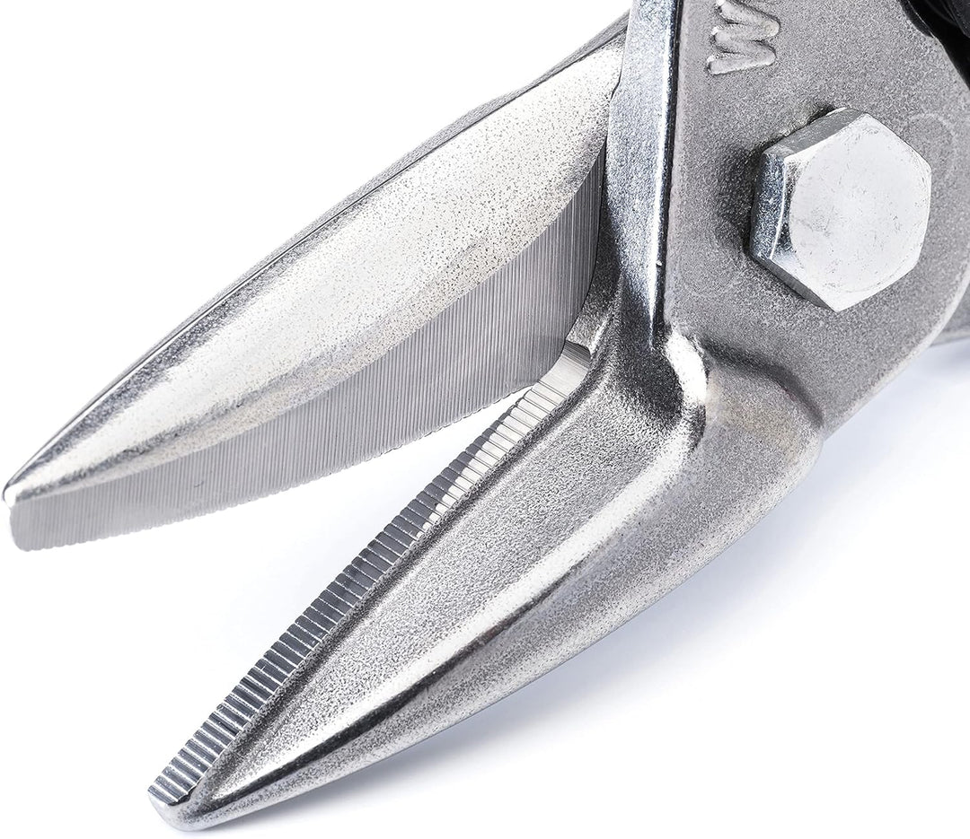 Wiss M1R 248mm/ 9-3/4-Inch MetalMaster Compound Action Aviation Snips, Cuts Straight to Left-Red Rot