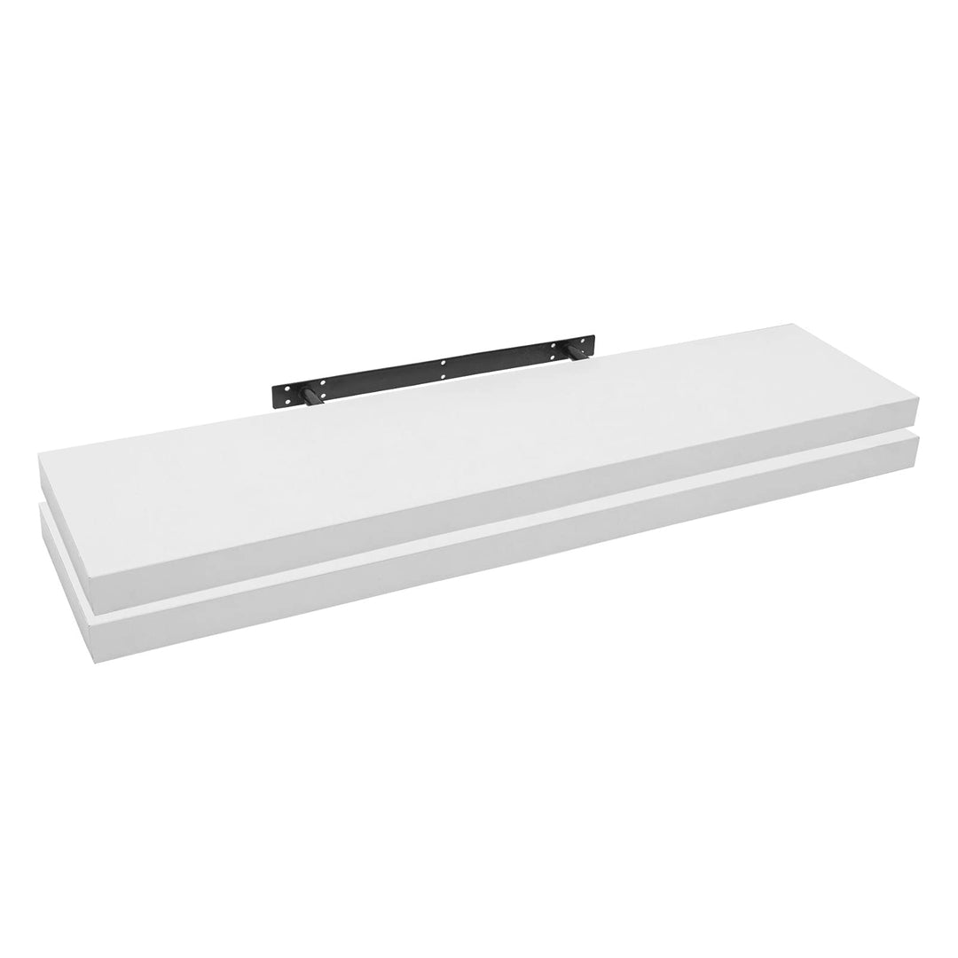 WOLTU 2X Wandregal Wandboard Bücherregal Regale für Deko Wandablagen aus MDF Holz, 2er Set Hängerega